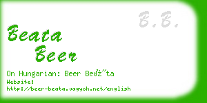 beata beer business card